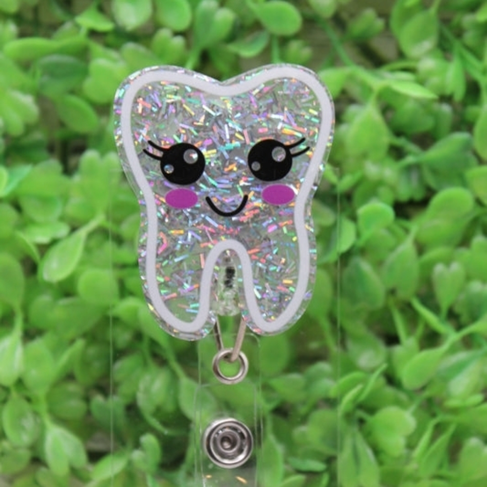 Glittery Tooth-Shaped Key Holder